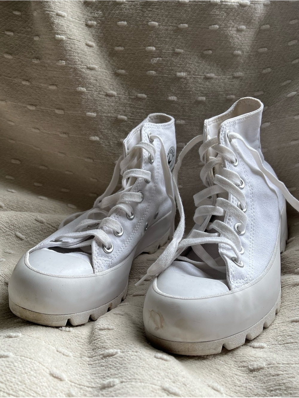 White Converse Chuck Taylor All Star Lugged High Top Sneakers